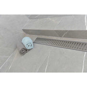 SereneDrains Linear Shower Drain Wind - Brushed Stainless 24