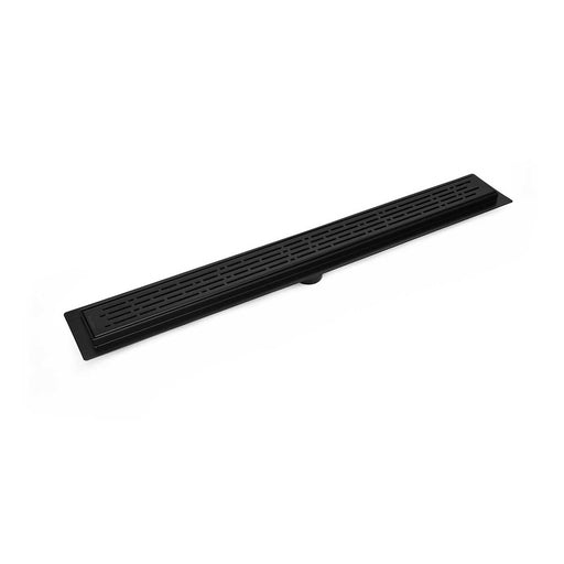 SereneDrains Linear Shower Drain Broken Lane - Matte Black 39