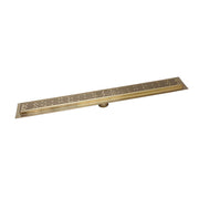 SereneDrains Linear Shower Drain Broken Lane - Satin Gold 59