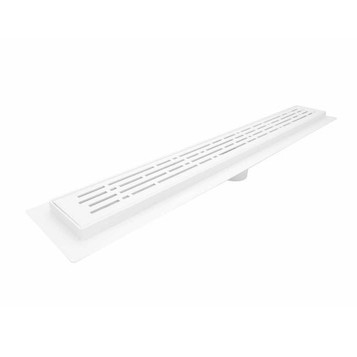 SereneDrains Linear Shower Drain Broken Lane - Matte White 39