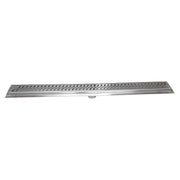 SereneDrains Linear Shower Drain Ocean Wave - Brushed 16