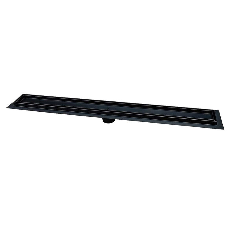SereneDrains Linear Shower Drain Tile Insert Matte Black 39