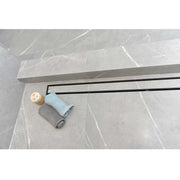 SereneDrains Wow Drain TM Side Discharge Outlet with Tile In Linear Shower Drain Horizontal Low Profile