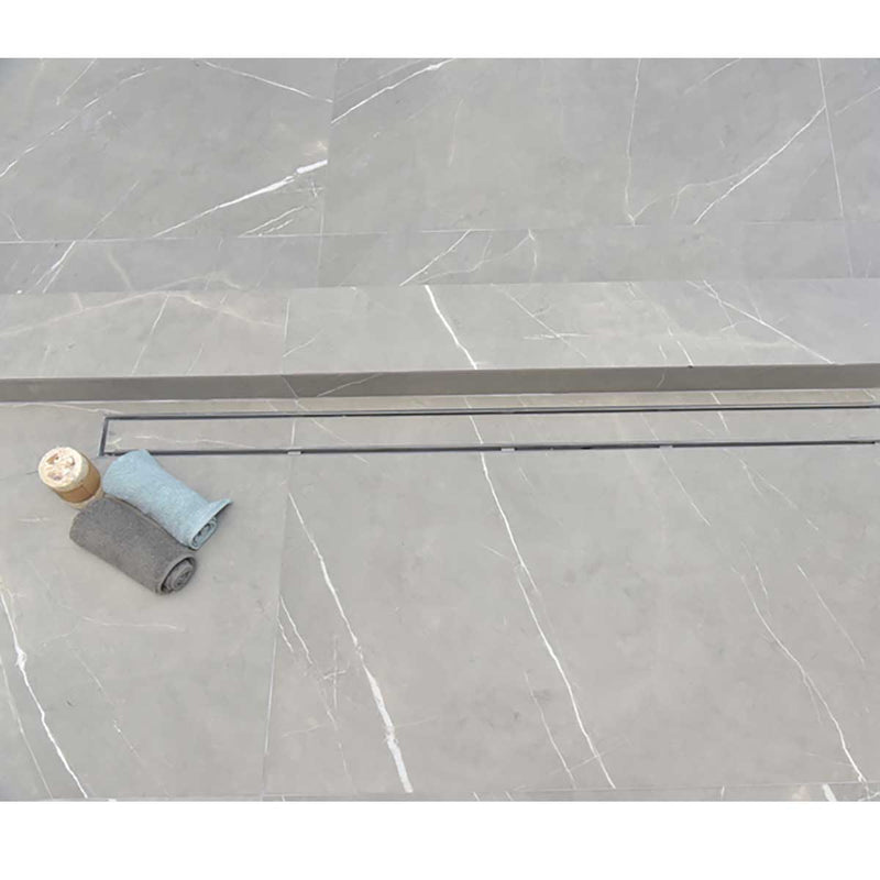 SereneDrains Linear Shower Drain Tile Insert Brushed Nickel 72