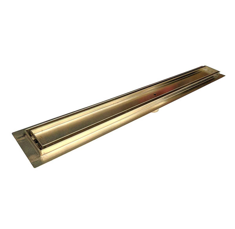 SereneDrains Linear Shower Drain Tile Insert Satin Gold 30