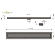 SereneDrains Linear Shower Drain Tile Insert Matte White 30