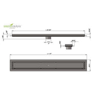 SereneDrains Linear Shower Drain Tile Insert Matte White 35