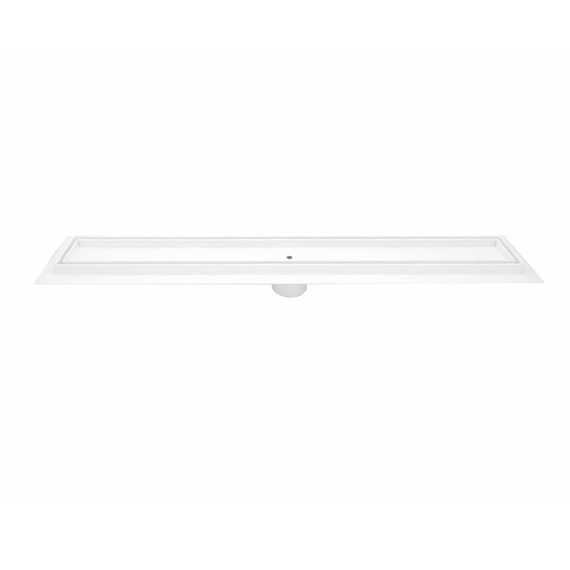 SereneDrains Linear Shower Drain Tile Insert Matte White 59