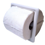 SereneDrains Ceramic Recessed Toilet Paper Holder White Glossy 6x6 Niche Bathroom Tissue Roll