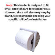 SereneDrains Ceramic Recessed Toilet Paper Holder White Glossy 6x6 Niche Bathroom Tissue Roll