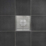 SereneDrains Square Shower Drain Linear Wedge 4 Polished