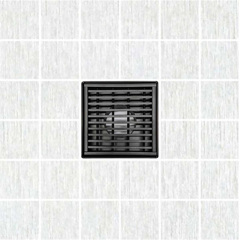SereneDrains Square Shower Drain Linear Wedge 4 Matte Black