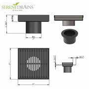 SereneDrains Square Shower Drain