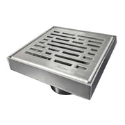 SereneDrains Square Shower Drain Broken Lane 4 Brushed