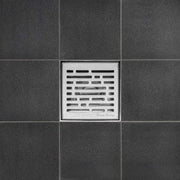 SereneDrains Square Shower Drain Broken Lane Brushed 6