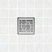 SereneDrains Square Shower Drain Broken Lane Brushed 6