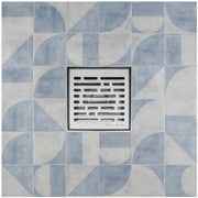 SereneDrains Square Shower Drain Broken Lane Brushed 6
