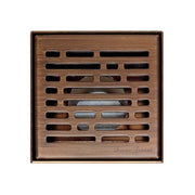 SereneDrains Square Shower Drain Broken Lane 4 Bronze