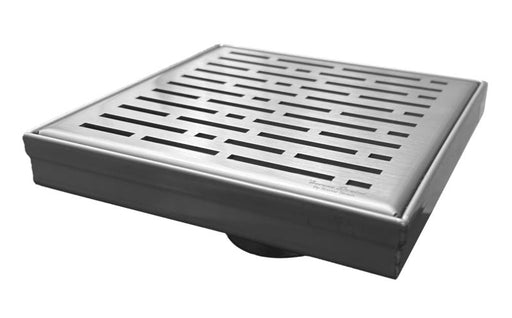 SereneDrains Square Shower Drain Broken Lane Brushed 6
