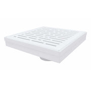 SereneDrains Square Shower Drain Broken Lane Matte White 6
