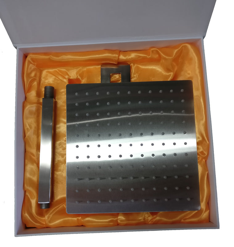 Ultra-Thin Square Rain Shower Head 10 inch by Serene Steam