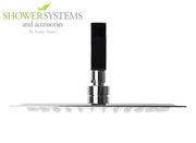 Ultra-Thin Square Rain Shower Head 8 inch by Serene Steam