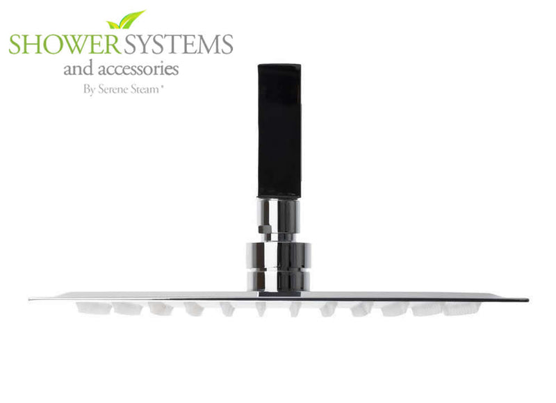 Ultra-Thin Square Rain Shower Head 8 inch by Serene Steam