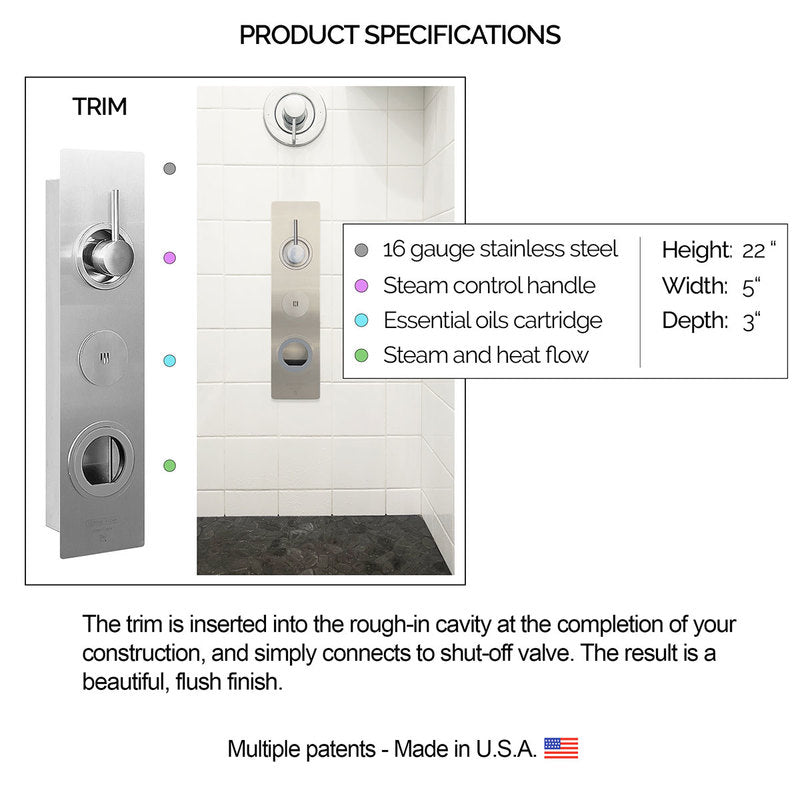 Serene Steam Shower Solar Flare Revive ADA