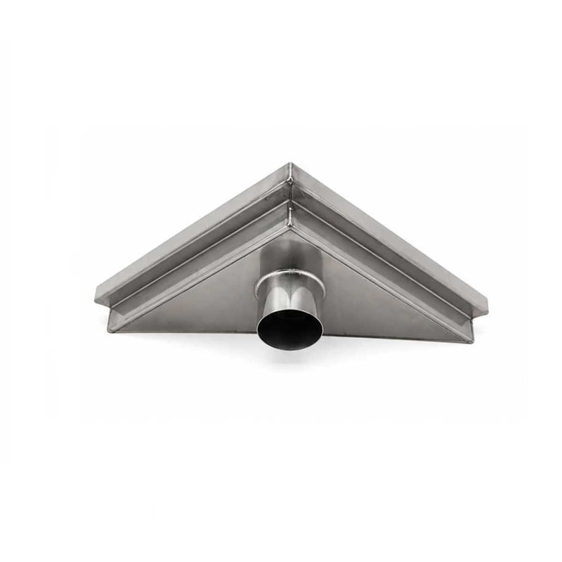 SereneDrains Triangle Shower Drain - Tile Insert - Polished Chrome - 8 Inch