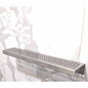 SereneDrains Shower Shelf Stainless Steel Traditional Square - Brushed Stainless