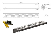 SereneDrains Rectangle Shelf Stainless Steel
