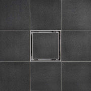 SereneDrains ABS Horizontal Side Discharge Outlet with Tile In Square Shower Drain Low Profile Assembly Reducer PVC Base Pipe Fitting P Trap