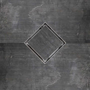 SereneDrains Square Shower Drain Kit with Base - Tile Insert - Brushed Nickel - 4 Inch