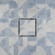 SereneDrains Square Shower Drain Kit with Base - Tile Insert - Brushed Nickel - 4 Inch