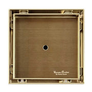 SereneDrains Square Shower Drain Tile Insert Satin Gold 5 Inch