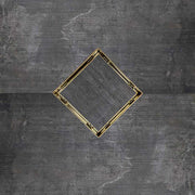 SereneDrains Square Shower Drain Kit with Base - Tile Insert - Matte Gold - 5 Inch