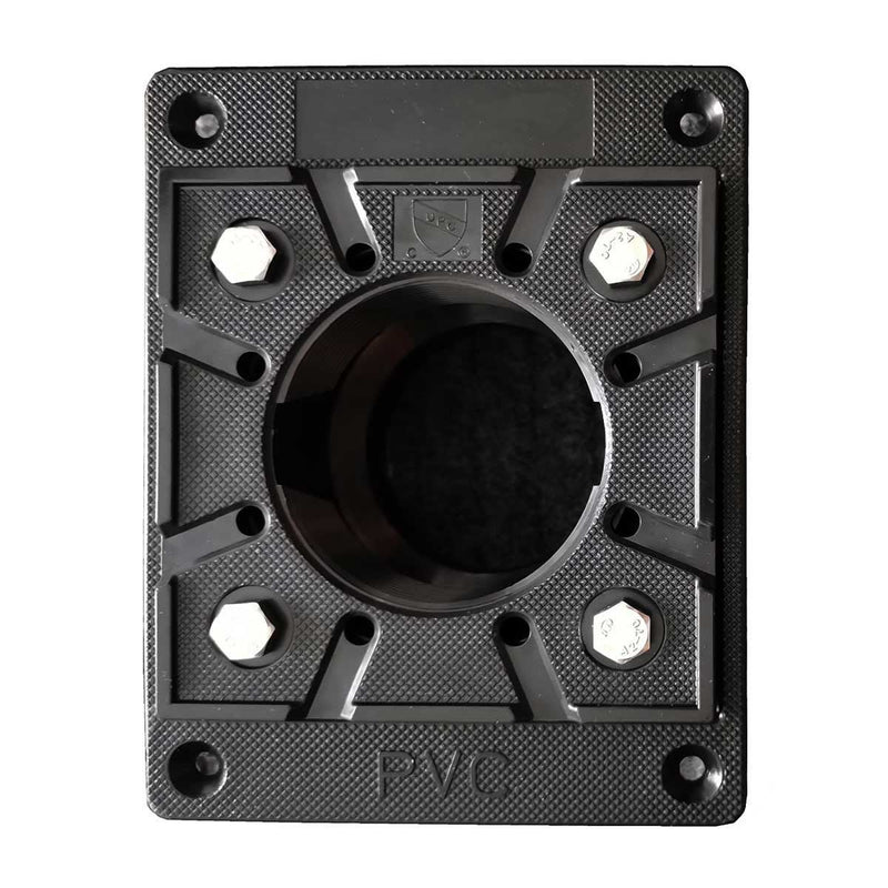 SereneDrains Square PVC 2 Inch Shower Drain Base for Linear Square Shower Drains