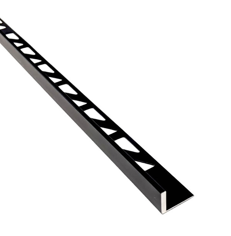 Aluminum Straight Edge Metal Tile Trim Black