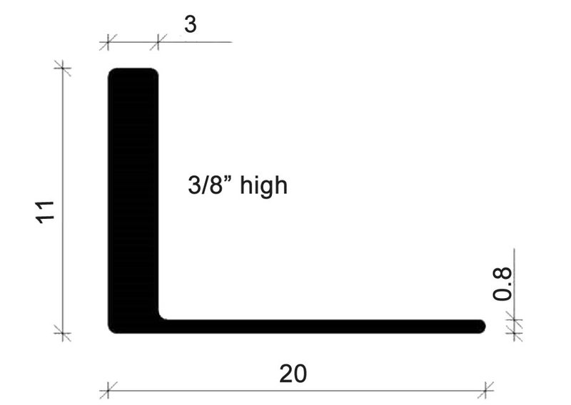 Aluminum Straight Edge Metal Tile Trim