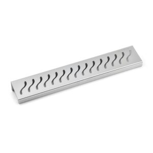 Rectangle Shelf - Wave Design - 12" - Brushed Nickel - RRSS-WV-BN-12