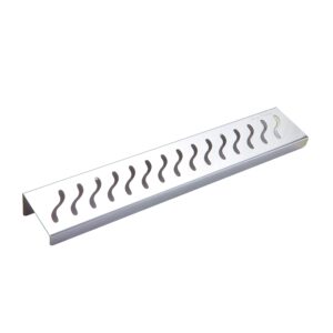 Rectangle Shelf - Wave Design - 12" - Polished Chrome - RRSS-WV-PC-12